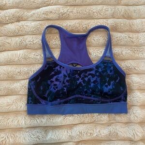 Lululemon Athletica | Purple and Black Sports Bra | Size Medium/Large